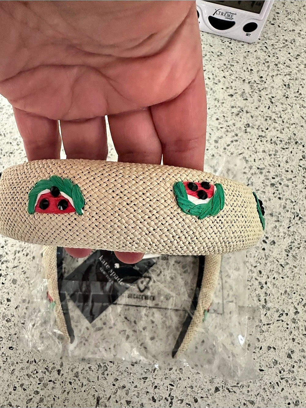 Kate Spade New York Watermelon Headband Beige NWT